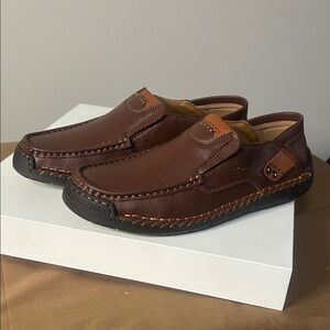 Men's Brown Leather Loafers